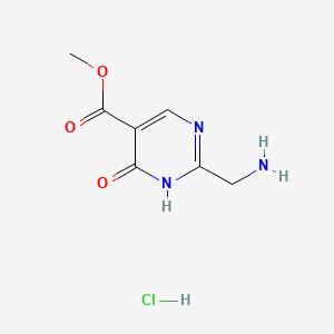 molecular formula C7H10ClN3O3 B13457708 Methyl 2-(aminomethyl)-4-hydroxypyrimidine-5-carboxylate hydrochloride 