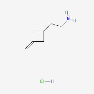 molecular formula C7H14ClN B13457715 2-(3-Methylidenecyclobutyl)ethan-1-amine hydrochloride 