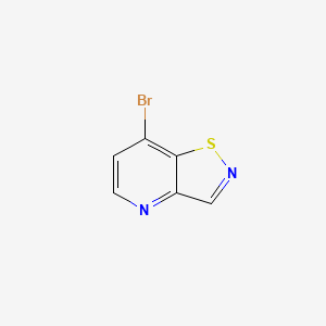 molecular formula C6H3BrN2S B13457782 7-Bromo-[1,2]thiazolo[4,5-b]pyridine 