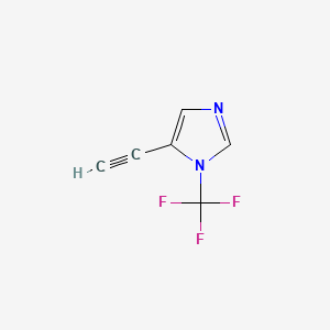 molecular formula C6H3F3N2 B13457804 5-ethynyl-1-(trifluoromethyl)-1H-imidazole 