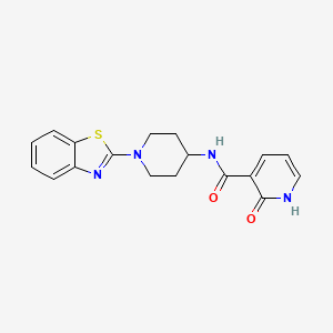 molecular formula C18H18N4O2S B13457809 N-[1-(1,3-benzothiazol-2-yl)piperidin-4-yl]-2-hydroxypyridine-3-carboxamide 