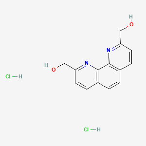 molecular formula C14H14Cl2N2O2 B13457845 [9-(Hydroxymethyl)-1,10-phenanthrolin-2-yl]methanol dihydrochloride 