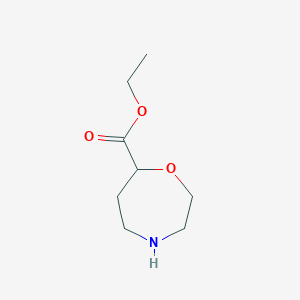molecular formula C8H15NO3 B13457856 Ethyl 1,4-oxazepane-7-carboxylate 