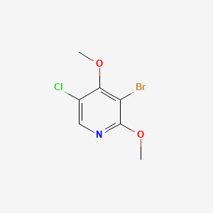 molecular formula C7H7BrClNO2 B13457871 3-Bromo-5-chloro-2,4-dimethoxypyridine 