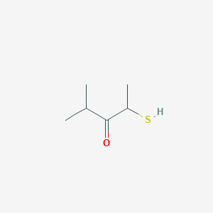 molecular formula C6H12OS B13457875 2-Methyl-4-sulfanylpentan-3-one 