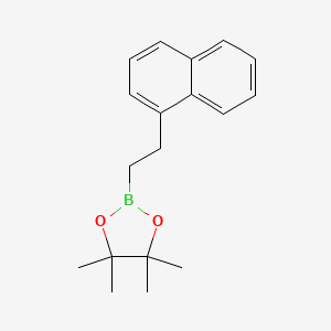 molecular formula C18H23BO2 B13457892 4,4,5,5-Tetramethyl-2-(2-(naphthalen-1-yl)ethyl)-1,3,2-dioxaborolane 