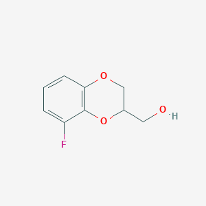 molecular formula C9H9FO3 B13457913 (8-Fluoro-2,3-dihydro-1,4-benzodioxin-2-yl)methanol 