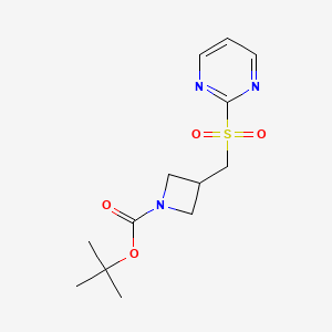molecular formula C13H19N3O4S B13457940 Tert-butyl 3-[(pyrimidine-2-sulfonyl)methyl]azetidine-1-carboxylate 