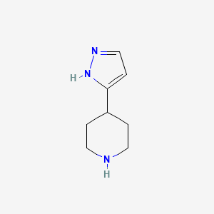 molecular formula C8H13N3 B1345798 4-(1H-pyrazol-5-yl)piperidine CAS No. 278798-08-6