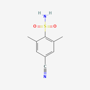 molecular formula C9H10N2O2S B13457981 4-Cyano-2,6-dimethylbenzene-1-sulfonamide 