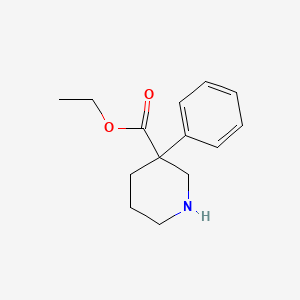 molecular formula C14H19NO2 B13457983 Ethyl 3-phenylpiperidine-3-carboxylate CAS No. 52370-89-5