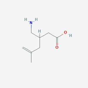 molecular formula C8H15NO2 B134580 3-(氨甲基)-5-甲基己-5-烯酸 CAS No. 1136478-30-2