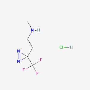 molecular formula C5H9ClF3N3 B13458000 methyl({2-[3-(trifluoromethyl)-3H-diazirin-3-yl]ethyl})amine hydrochloride 