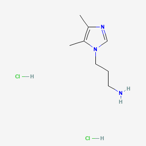 molecular formula C8H17Cl2N3 B13458009 3-(4,5-dimethyl-1H-imidazol-1-yl)propan-1-amine dihydrochloride 