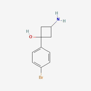 molecular formula C10H12BrNO B13458019 Rac-(1s,3s)-3-amino-1-(4-bromophenyl)cyclobutan-1-ol CAS No. 2901044-14-0