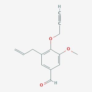 molecular formula C14H14O3 B1345803 3-Allyl-5-methoxy-4-(2-propyn-1-yloxy)benzaldehyde CAS No. 872183-39-6
