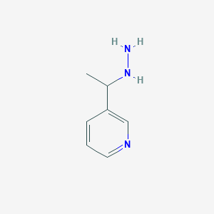 molecular formula C7H11N3 B1345804 3-(1-Hydrazinylethyl)pyridine CAS No. 1016681-07-4