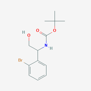 molecular formula C13H18BrNO3 B13458040 tert-Butyl (1-(2-bromophenyl)-2-hydroxyethyl)carbamate 