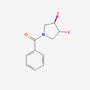 molecular formula C11H11F2NO B13458100 rac-(3R,4R)-1-benzoyl-3,4-difluoropyrrolidine 