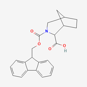 molecular formula C23H23NO4 B13458137 endo-3-(9H-fluoren-9-ylmethoxycarbonyl)-3-azabicyclo[3.2.1]octane-2-carboxylic acid 
