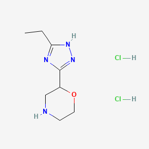 molecular formula C8H16Cl2N4O B13458156 2-(5-ethyl-1H-1,2,4-triazol-3-yl)morpholine dihydrochloride 