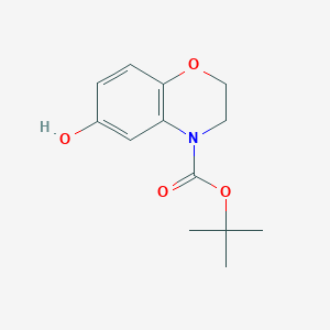 molecular formula C13H17NO4 B13458168 tert-butyl 6-hydroxy-3,4-dihydro-2H-1,4-benzoxazine-4-carboxylate 