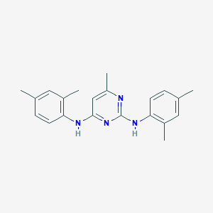 molecular formula C21H24N4 B13458174 N2,N4-Bis(2,4-dimethylphenyl)-6-methylpyrimidine-2,4-diamine CAS No. 303193-02-4
