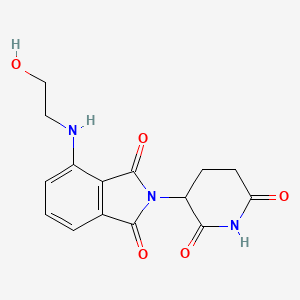molecular formula C15H15N3O5 B13458216 Ethanolamine-Thalidomide-4-OH CAS No. 1957235-61-8
