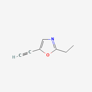 molecular formula C7H7NO B13458251 2-Ethyl-5-ethynyl-1,3-oxazole 