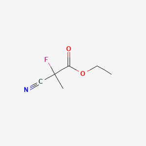 molecular formula C6H8FNO2 B13458266 Ethyl 2-cyano-2-fluoropropanoate CAS No. 14122-32-8