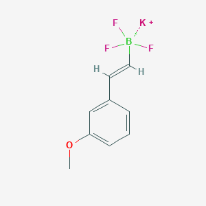 molecular formula C9H9BF3KO B13458305 Potassium (E)-trifluoro(3-methoxystyryl)borate 