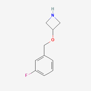 molecular formula C10H12FNO B1345832 3-[(3-Fluorobenzyl)oxy]azetidine CAS No. 1121634-60-3