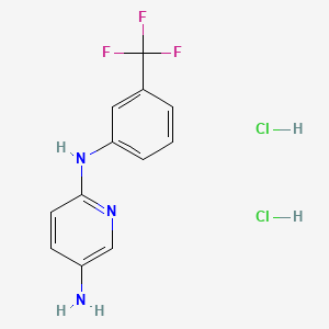 molecular formula C12H12Cl2F3N3 B13458341 N2-[3-(trifluoromethyl)phenyl]pyridine-2,5-diamine dihydrochloride 