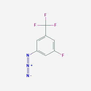molecular formula C7H3F4N3 B13458350 1-Azido-3-fluoro-5-(trifluoromethyl)benzene 