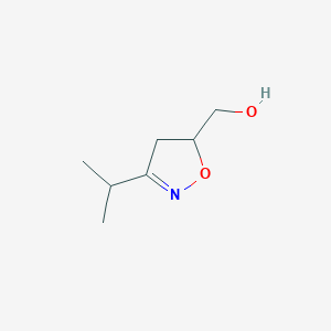molecular formula C7H13NO2 B1345836 (3-异丙基-4,5-二氢异噁唑-5-基)甲醇 CAS No. 1142210-97-6