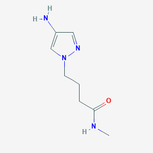 molecular formula C8H14N4O B1345837 4-(4-amino-1H-pyrazol-1-yl)-N-methylbutanamide CAS No. 1172806-52-8