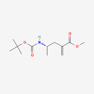 molecular formula C12H21NO4 B13458378 methyl (4S)-4-{[(tert-butoxy)carbonyl]amino}-2-methylidenepentanoate 