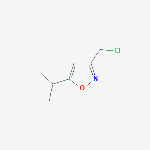molecular formula C7H10ClNO B1345838 3-(Chloromethyl)-5-isopropylisoxazole CAS No. 1018128-18-1