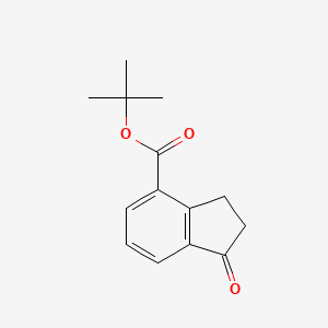 molecular formula C14H16O3 B13458395 tert-butyl 1-oxo-2,3-dihydro-1H-indene-4-carboxylate 