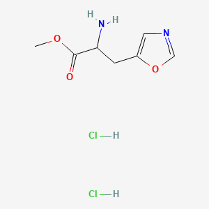 molecular formula C7H12Cl2N2O3 B13458396 Methyl 2-amino-3-(1,3-oxazol-5-yl)propanoate dihydrochloride 