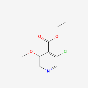 molecular formula C9H10ClNO3 B13458416 Ethyl 3-chloro-5-methoxypyridine-4-carboxylate CAS No. 1261624-92-3