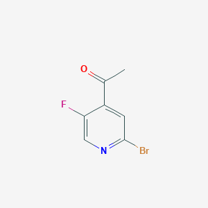 molecular formula C7H5BrFNO B1345842 1-(2-Bromo-5-fluoropyridin-4-YL)ethanone CAS No. 1114523-56-6