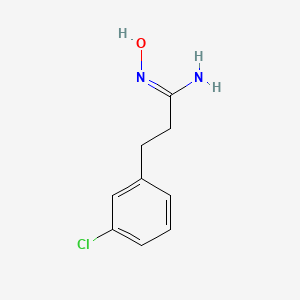 molecular formula C9H11ClN2O B13458431 3-(3-chlorophenyl)-N'-hydroxypropanimidamide 