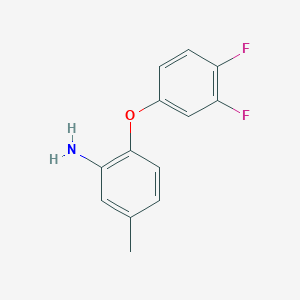 molecular formula C13H11F2NO B1345848 2-(3,4-Difluorophenoxy)-5-methylaniline CAS No. 946773-98-4