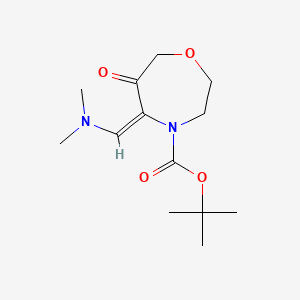 molecular formula C13H22N2O4 B13458493 tert-butyl (5E)-5-[(dimethylamino)methylidene]-6-oxo-1,4-oxazepane-4-carboxylate 