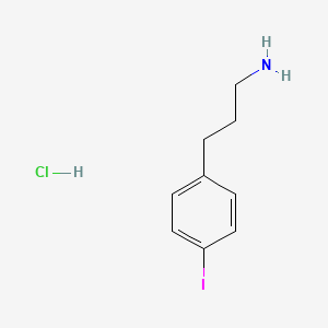 molecular formula C9H13ClIN B13458507 3-(4-Iodophenyl)propan-1-amine hydrochloride CAS No. 1135220-00-6