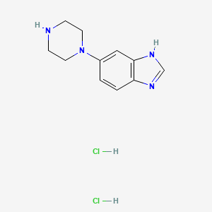 molecular formula C11H16Cl2N4 B13458517 5-(piperazin-1-yl)-1H-1,3-benzodiazole dihydrochloride 