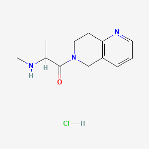 molecular formula C12H18ClN3O B13458525 2-(Methylamino)-1-(5,6,7,8-tetrahydro-1,6-naphthyridin-6-yl)propan-1-one hydrochloride 