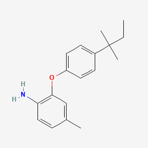 molecular formula C18H23NO B1345854 4-Methyl-2-[4-(tert-pentyl)phenoxy]aniline CAS No. 946774-53-4