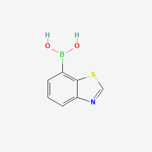 molecular formula C7H6BNO2S B13458546 Benzo[d]thiazol-7-ylboronic acid 